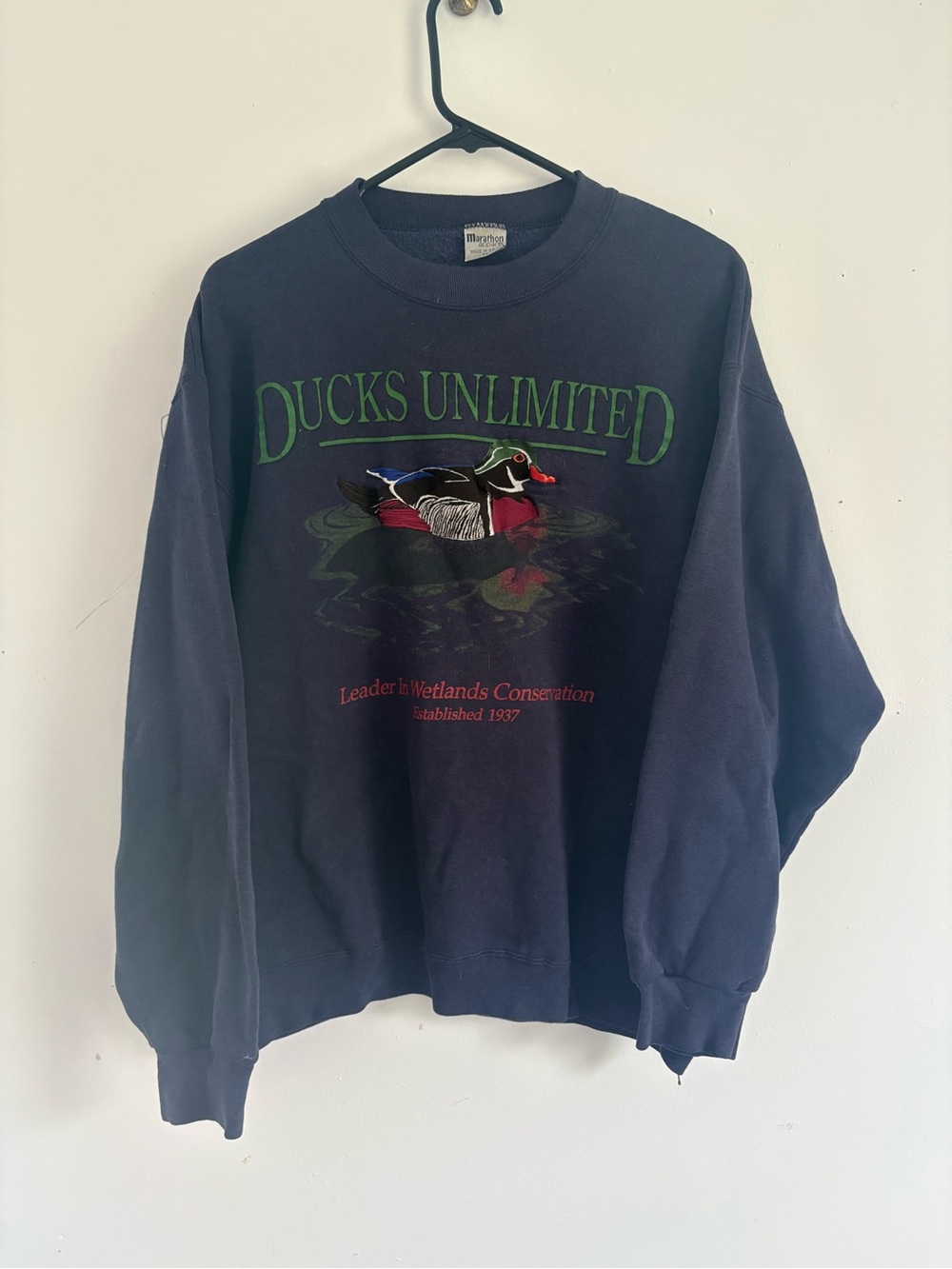 Vintage Ducks Unlimited Embroidered Sweatshirt Made in USA Medium